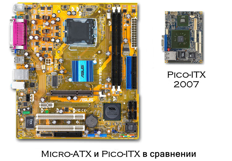 Micro-ATX и Pico-ITX в сравнении