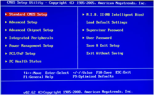 Установка Windows XP - Bios