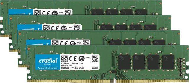 4 одинаковые планки памяти DDR4