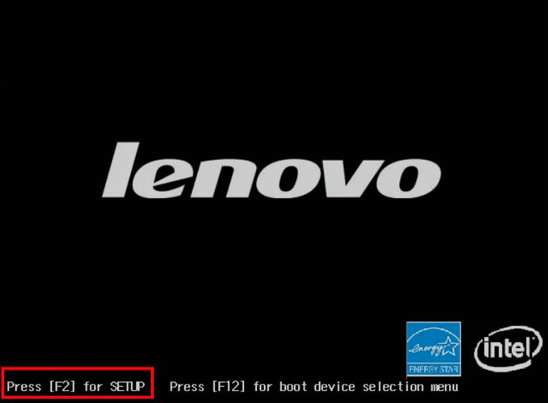 Экран загрузки Lenovo